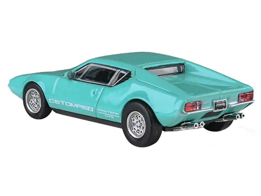 1972 De Tomaso Pantera Verde Aqua 1/64 Diecast Model Car by Paragon Models - image 4