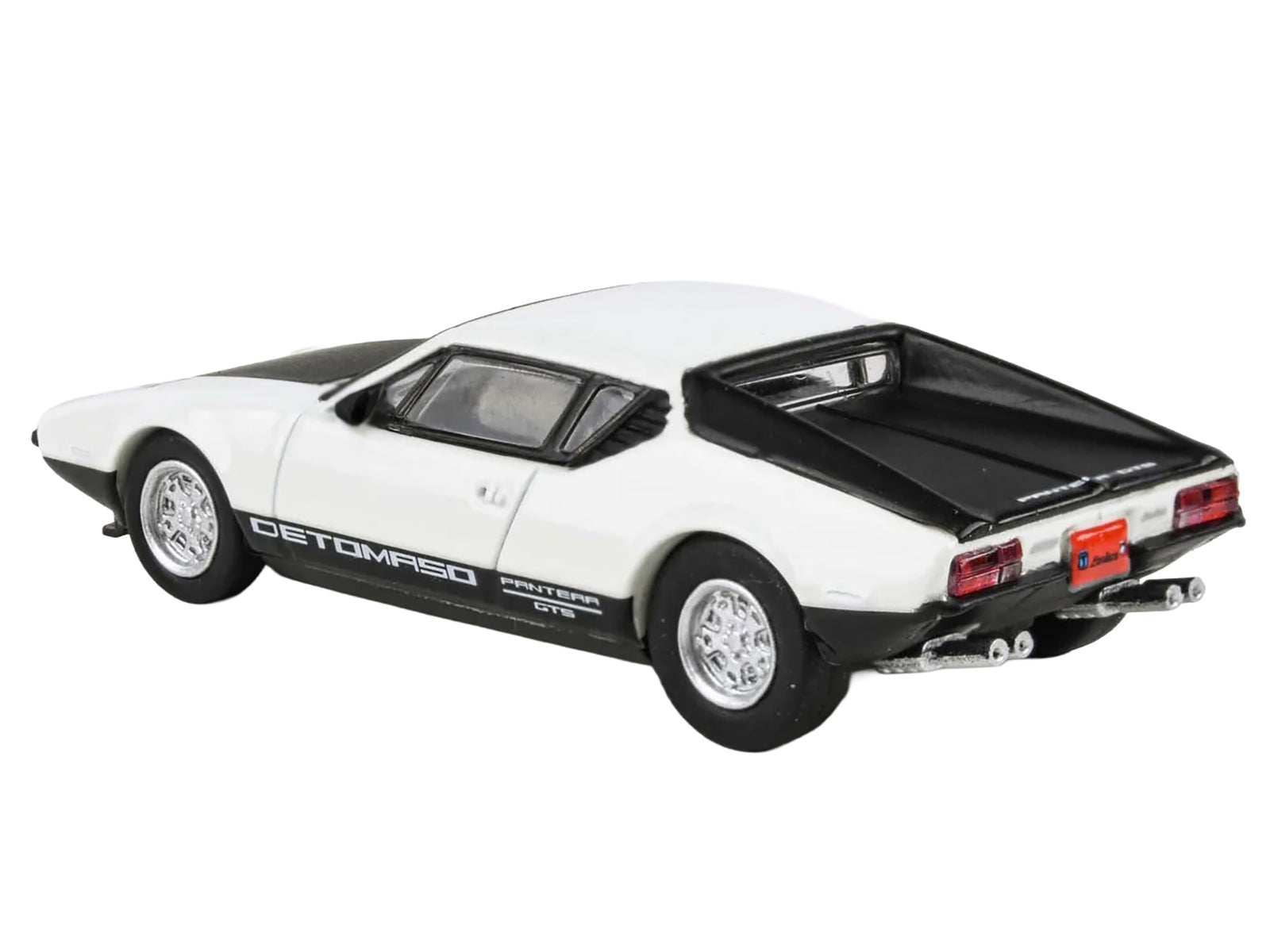 1972 De Tomaso Pantera White and Black 1/64 Diecast Model Car by Paragon Models - image 2