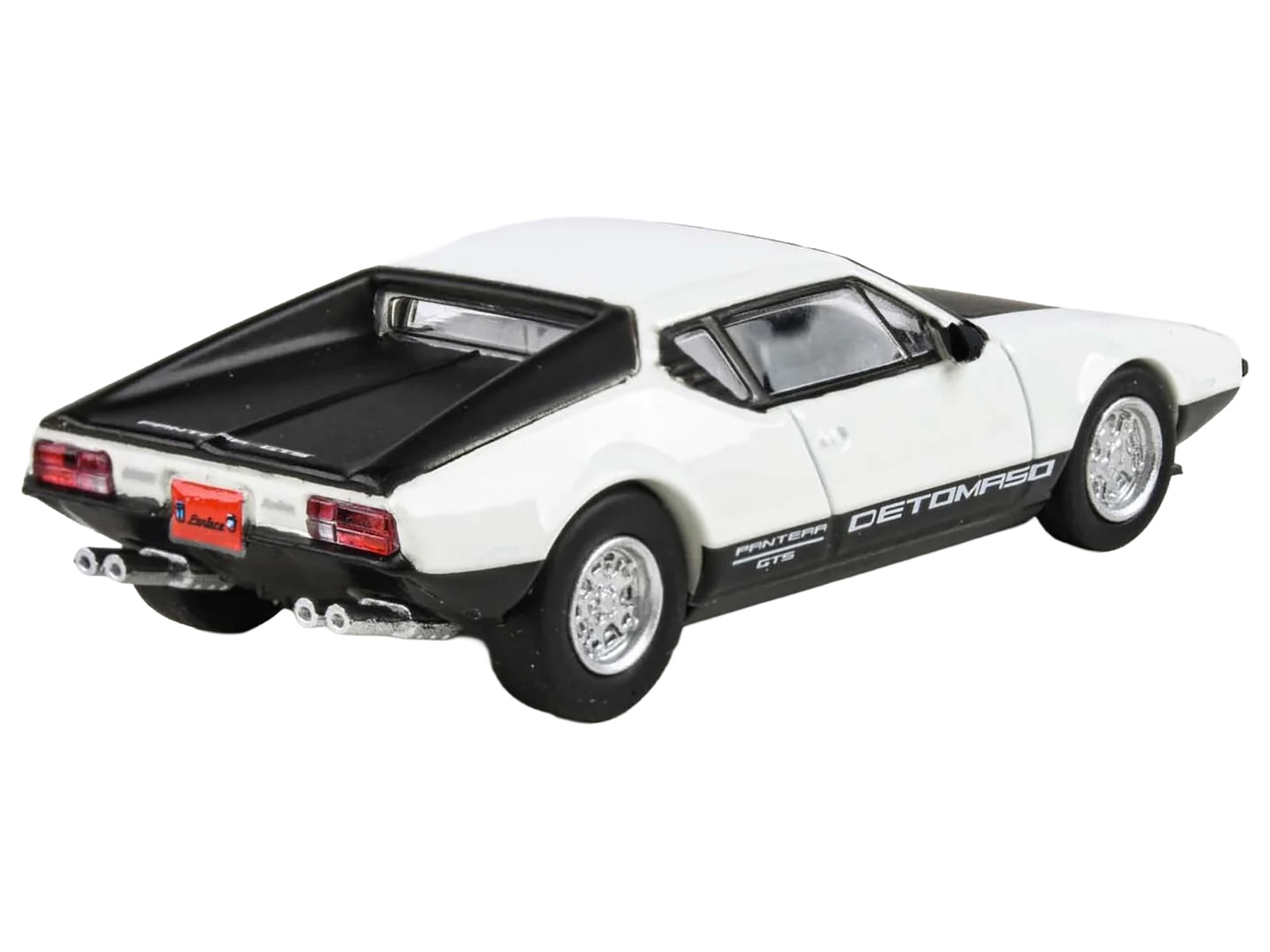 1972 De Tomaso Pantera White and Black 1/64 Diecast Model Car by Paragon Models - image 3
