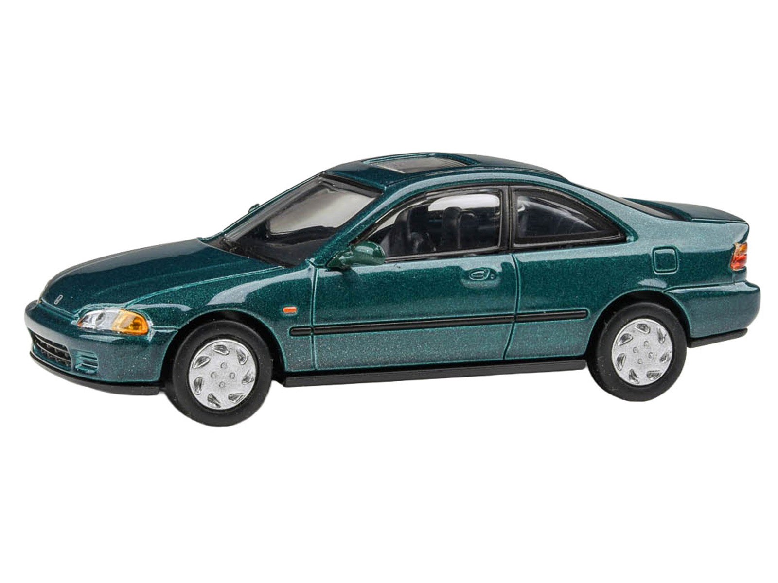 1995 Honda Civic Coupe EJ1 Paradise Blue Green Metallic with Sunroof 1/64 Diecast Model Car by Paragon Models - image 2