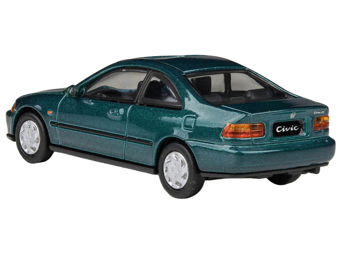 1995 Honda Civic Coupe EJ1 Paradise Blue Green Metallic with Sunroof 1/64 Diecast Model Car by Paragon Models - image 4