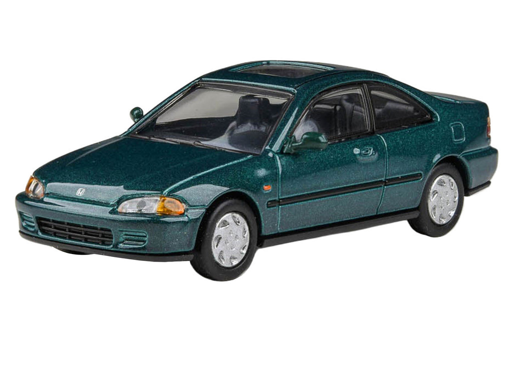 1995 Honda Civic Coupe EJ1 Paradise Blue Green Metallic with Sunroof 1/64 Diecast Model Car by Paragon Models - image 5
