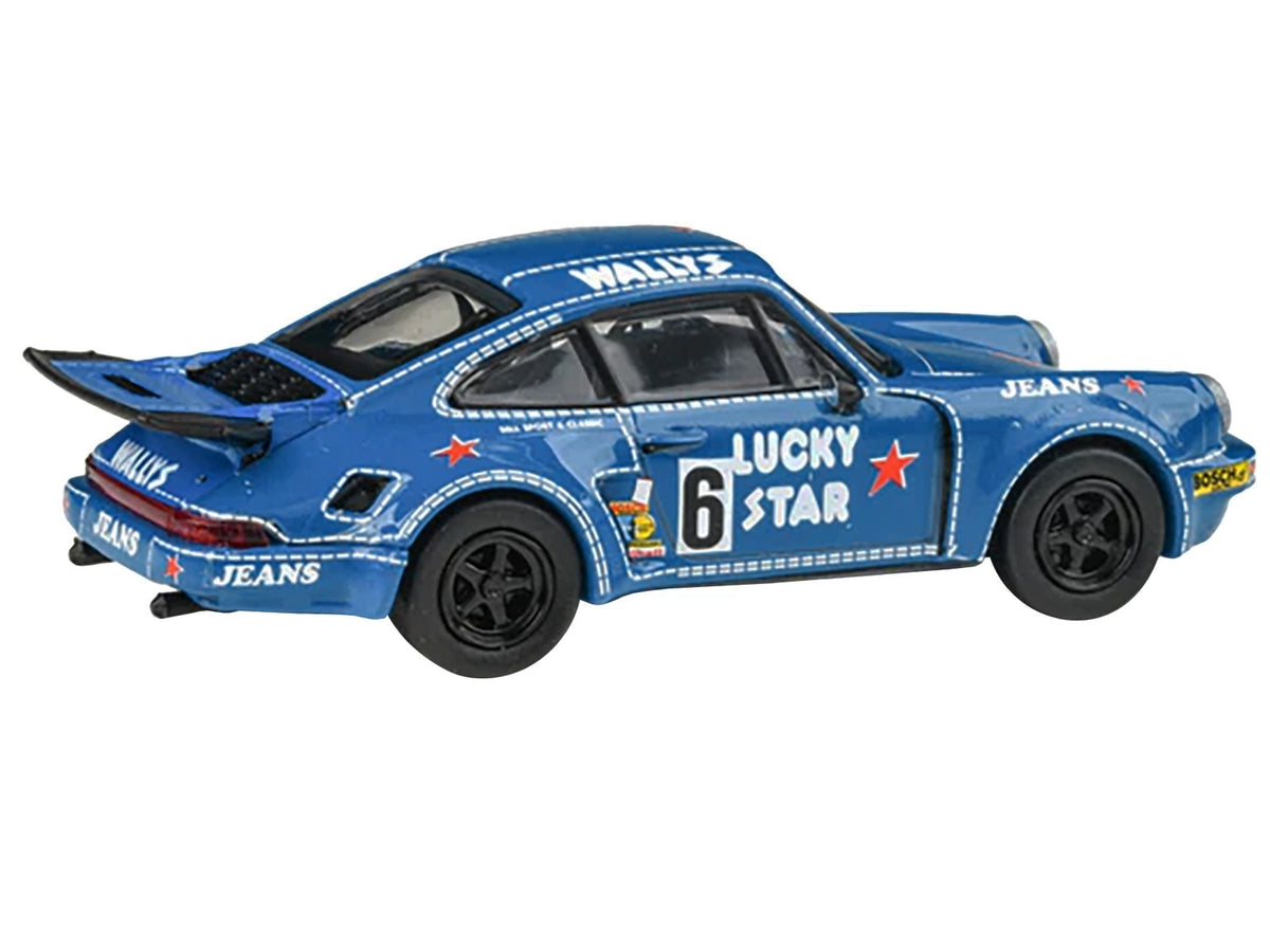 1975 Porsche 911 Carrera RSR 3.0 #6 "Kremer Racing - Wallys Jeans" Blue 1/64 Diecast Model Car by Paragon Models - image 4