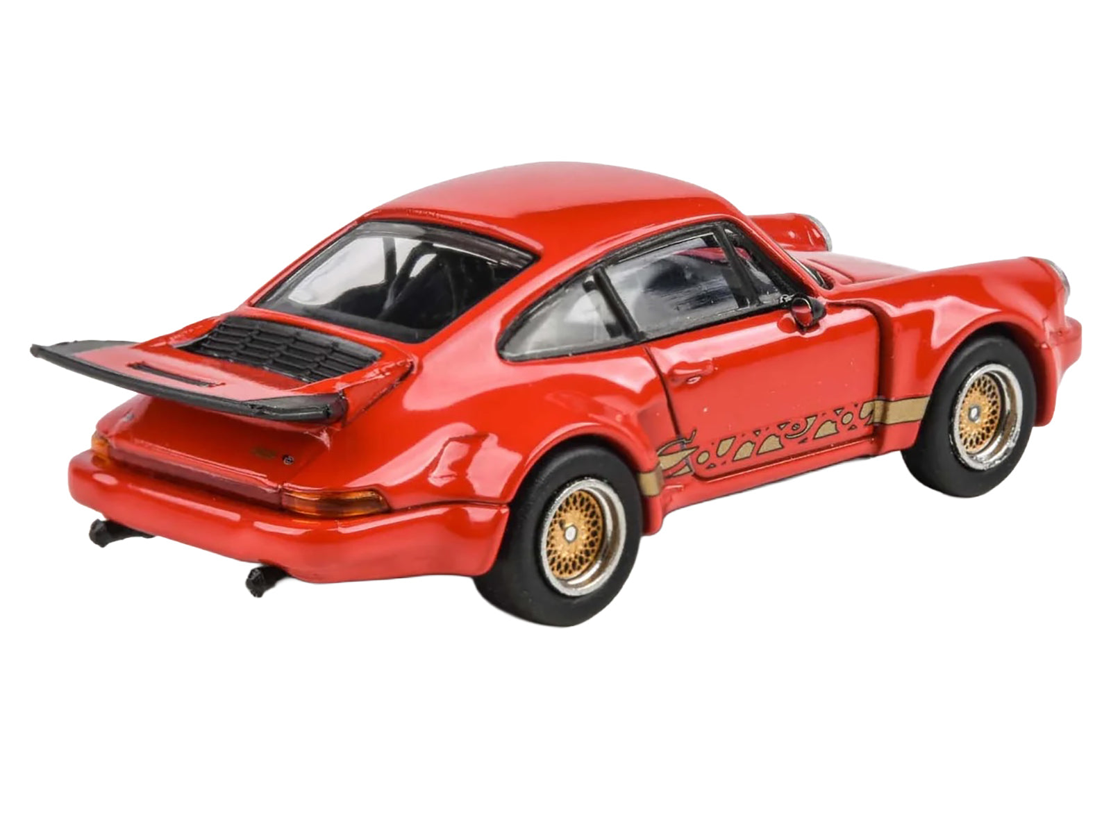 Porsche 911 Carrera RSR 3.0 Guards Red with Gold Stripes and Wheels 1/64 Diecast Model Car by Paragon Models - image 3