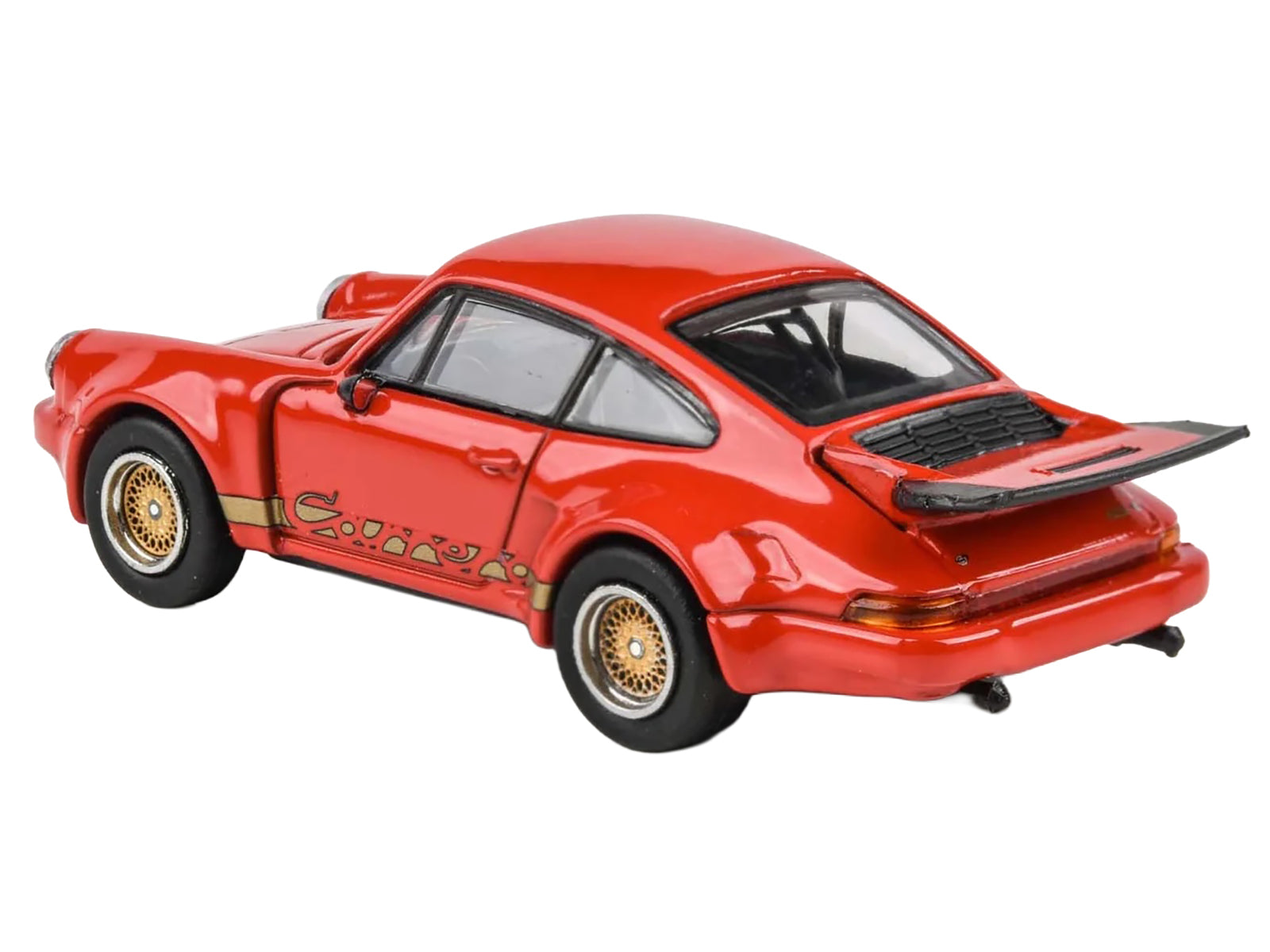Porsche 911 Carrera RSR 3.0 Guards Red with Gold Stripes and Wheels 1/64 Diecast Model Car by Paragon Models - image 4