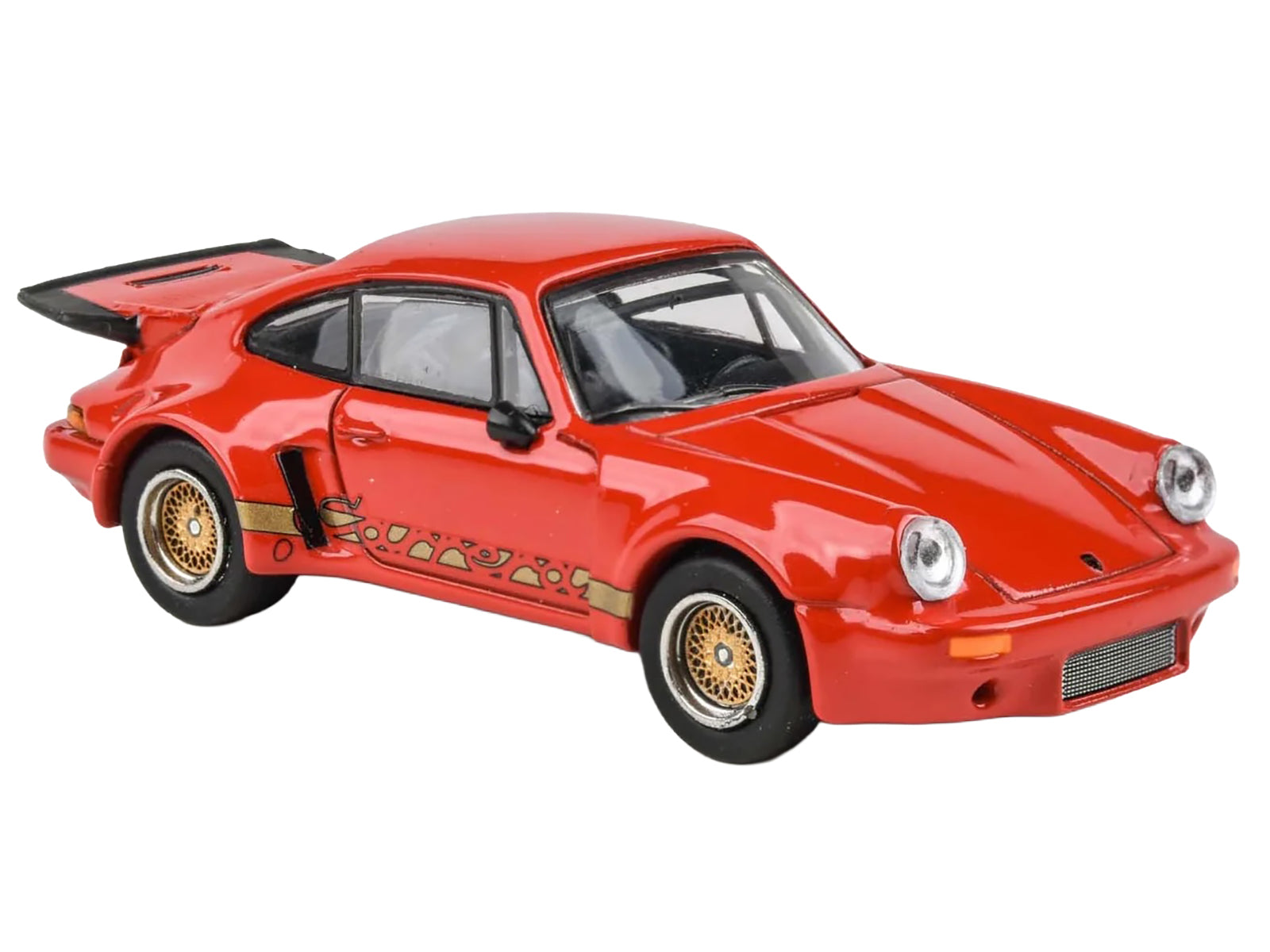 Porsche 911 Carrera RSR 3.0 Guards Red with Gold Stripes and Wheels 1/64 Diecast Model Car by Paragon Models - image 2