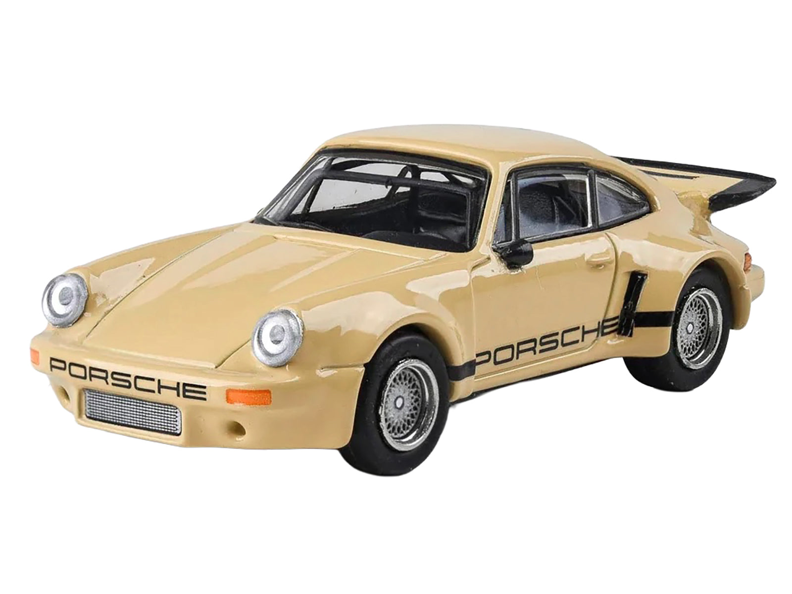 Porsche 911 Carrera RSR 3.0 Sahara Beige with Black Stripes 1/64 Diecast Model Car by Paragon - image 4