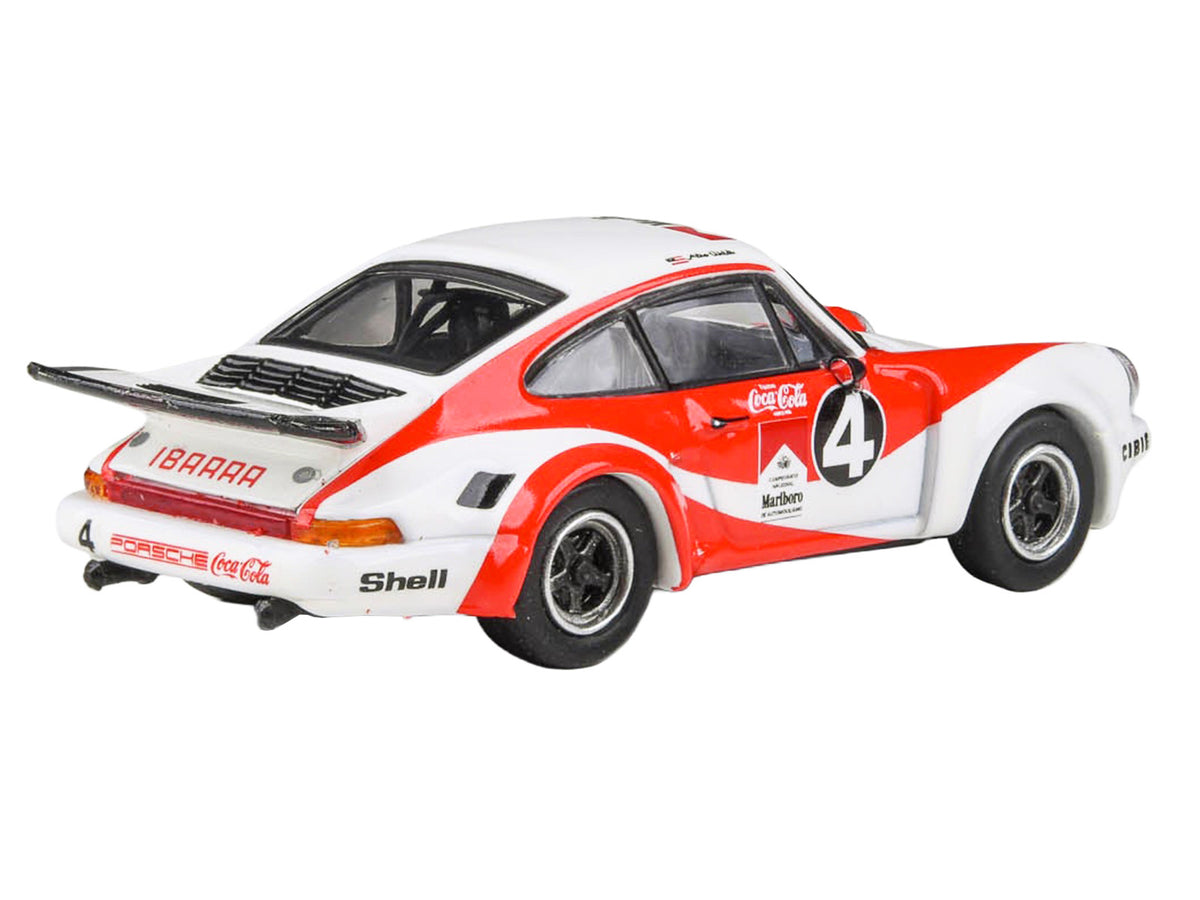 1976 Porsche 911 Carrera RSR 3.0 Ecuador #4 "Fernando Madera" White and Red with Graphics 1/64 Diecast Model Car by Paragon Models - image 4