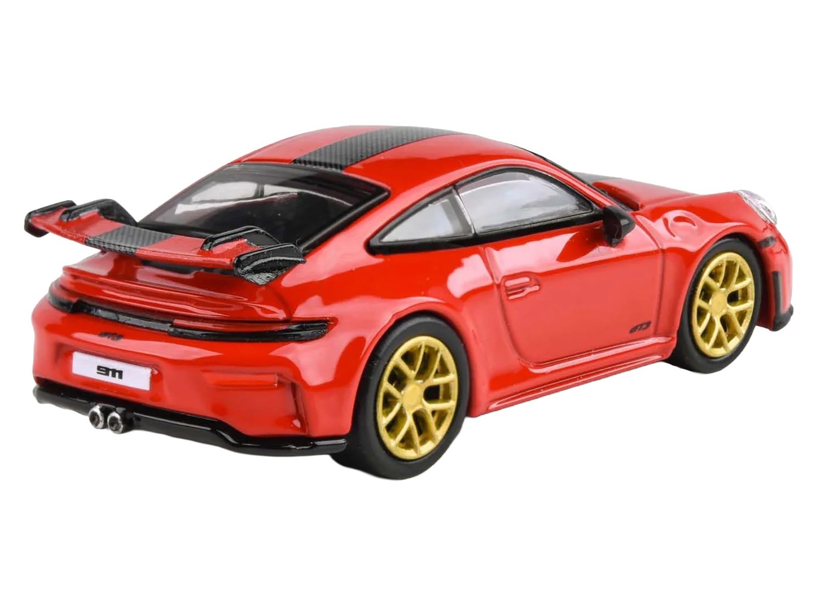 2025 Porsche 911 GT3 (992.2) Guards Red with Carbon Stripe and Gold Wheels 1/64 Diecast Model Car by Paragon Models - image 3