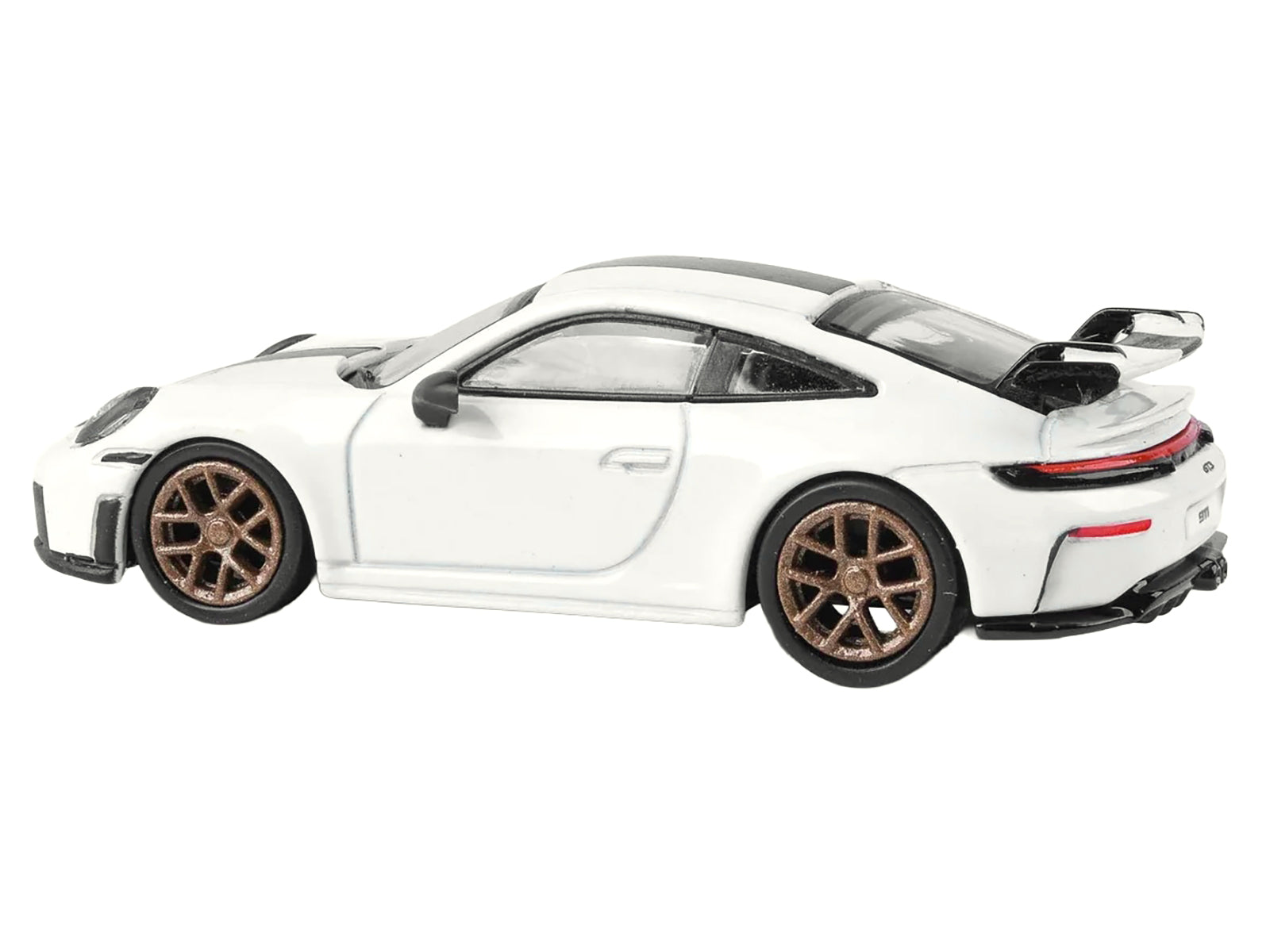 2025 Porsche 911 GT3 (992.2) Grand Prix White with Carbon Stripe 1/64 Diecast Model Car by Paragon - image 2