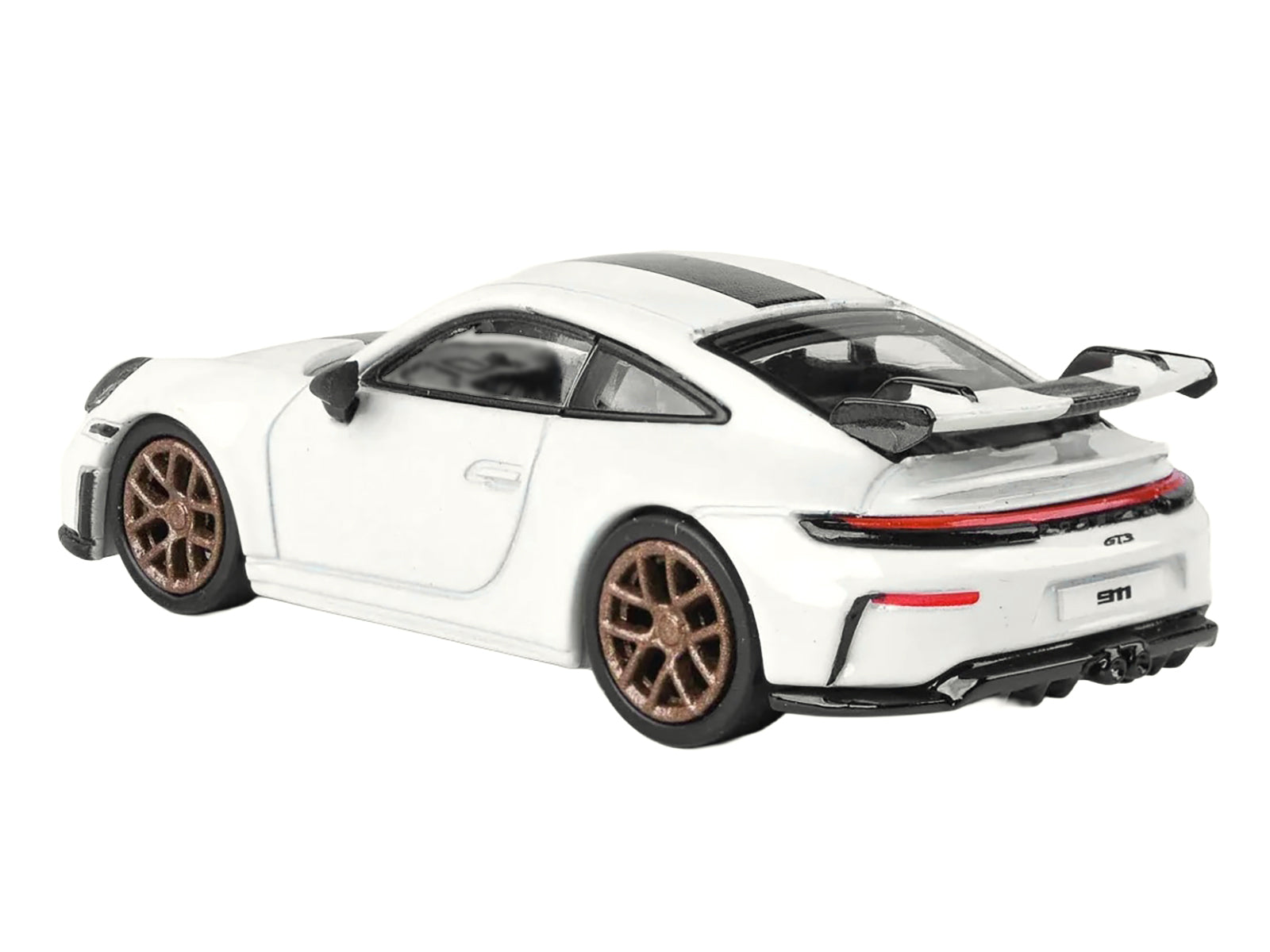 2025 Porsche 911 GT3 (992.2) Grand Prix White with Carbon Stripe 1/64 Diecast Model Car by Paragon - image 3