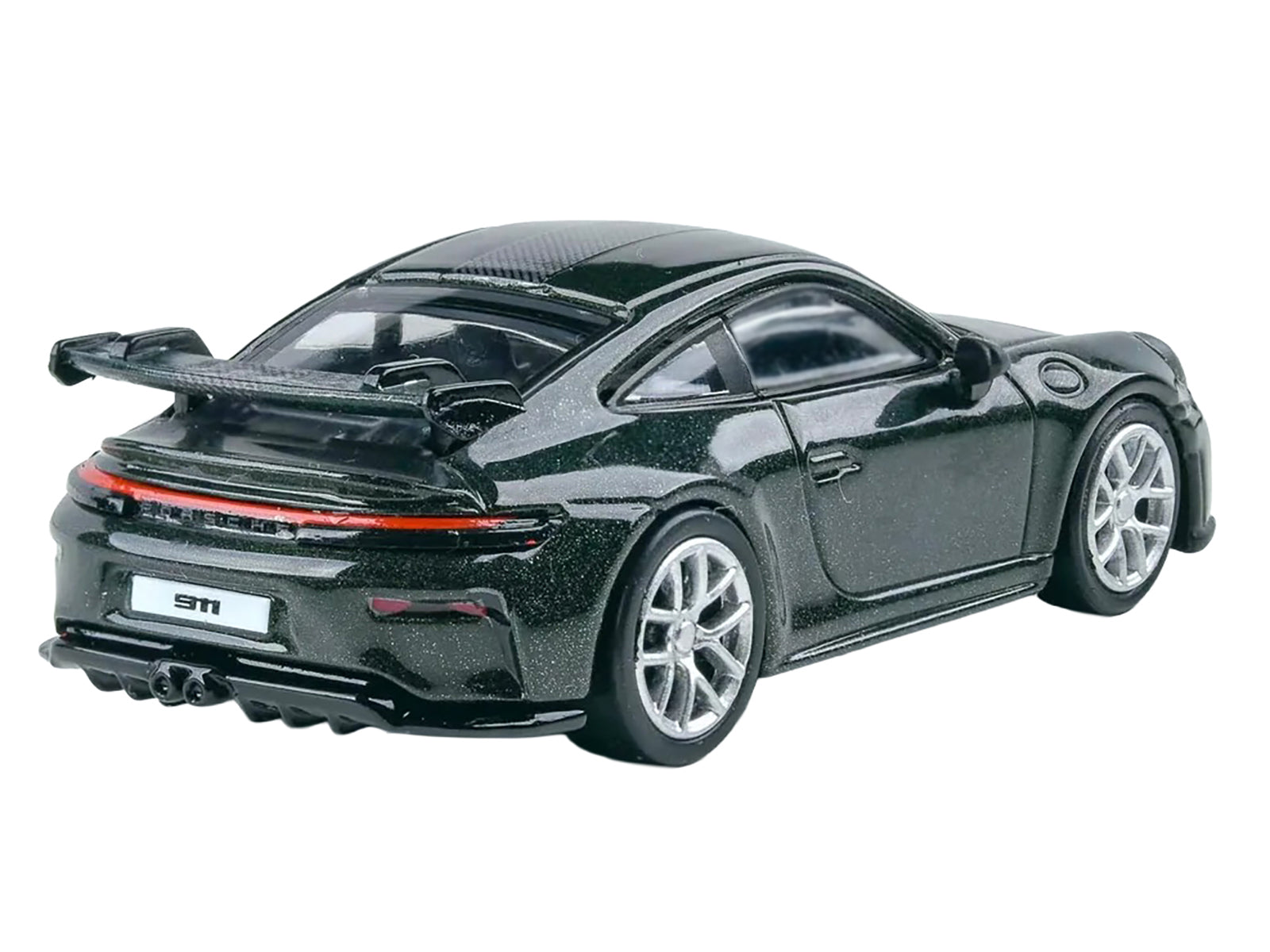 2025 Porsche 911 GT3 (992.2) Oak Green Metallic Neo with Carbon Stripe 1/64 Diecast Model Car by Paragon - image 3