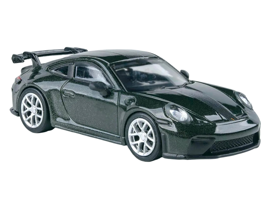 2025 Porsche 911 GT3 (992.2) Oak Green Metallic Neo with Carbon Stripe 1/64 Diecast Model Car by Paragon - image 2