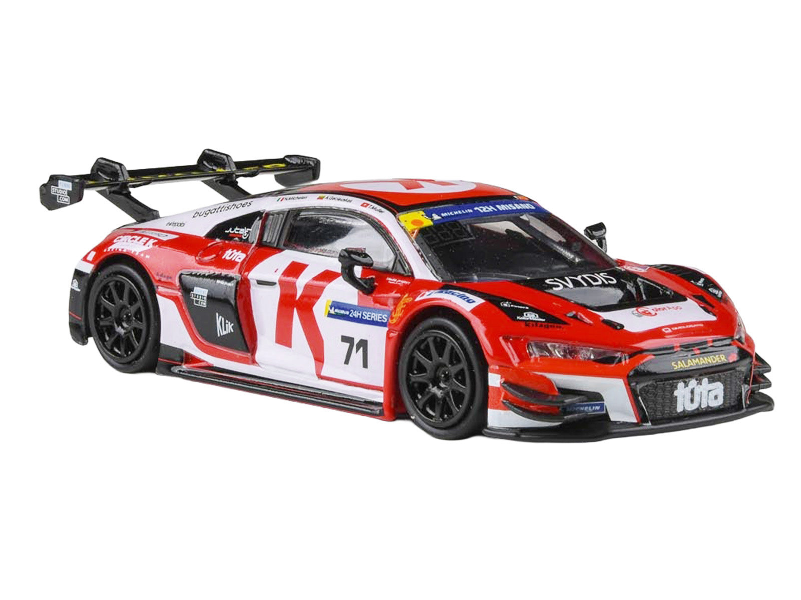 Audi R8 LMS GT3 EVO II #71 Arunas Geciauskas - Nicola Michelon - Tim Muller "Juta Racing" "12 Hours of Misano" (2025) 1/64 Diecast Model Car by Paragon Models - image 5