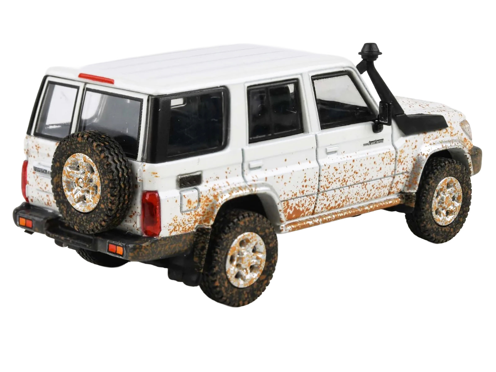 2014 Toyota Land Cruiser 76 White (Dirty Off Road Effect) 1/64 Diecast Model Car by Paragon Models - image 3