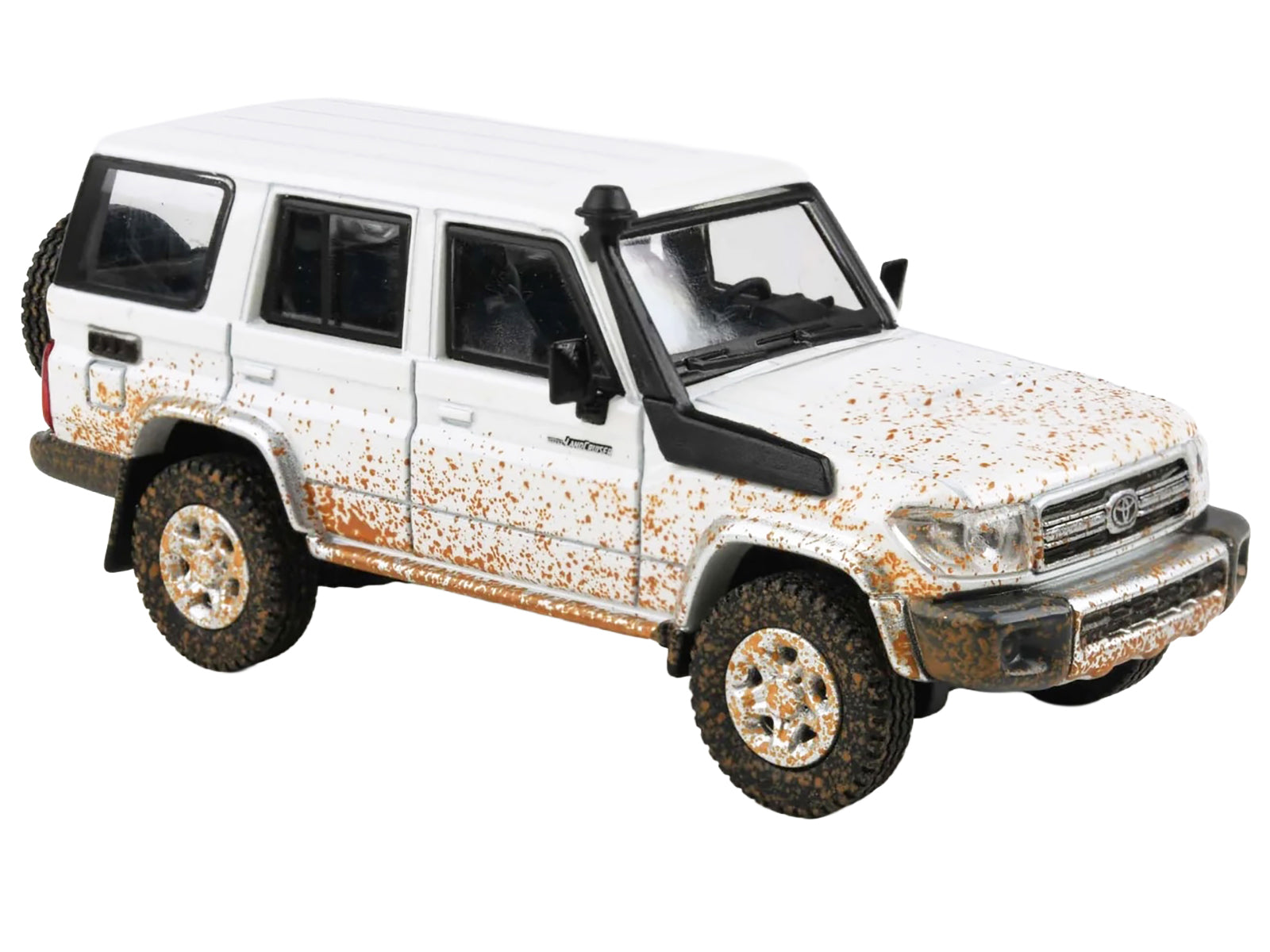 2014 Toyota Land Cruiser 76 White (Dirty Off Road Effect) 1/64 Diecast Model Car by Paragon Models - image 4