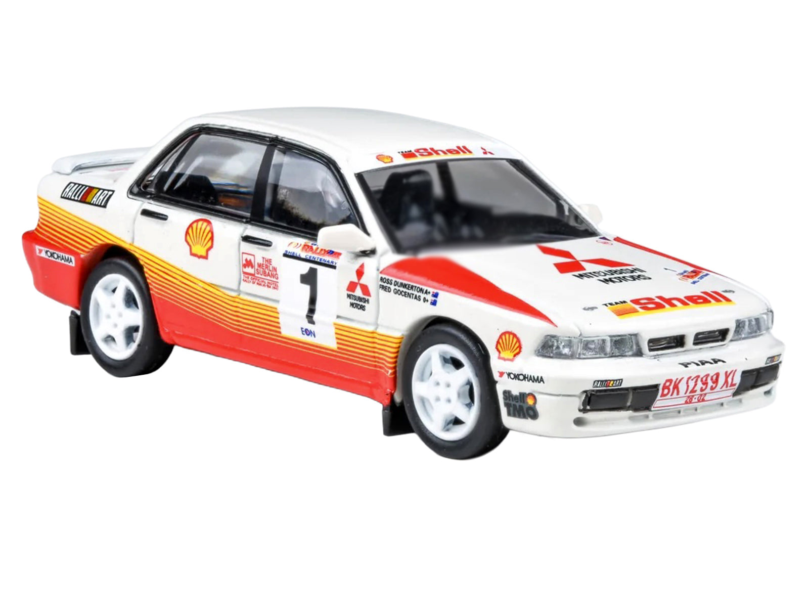 Mitsubishi Galant VR-4 RHD (Right Hand Drive) #1 Ross Dunkerton - Fred Gocentas Winner "APRC Rally Malaysia" (1991) 1/64 Diecast Model Car by Paragon Models - image 2