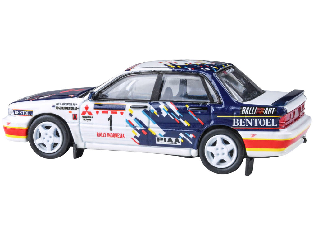 Mitsubishi Galant VR-4 RHD (Right Hand Drive) #1 Ross Dunkerton - Fred Gocentas "Rally Indonesia" (1993) 1/64 Diecast Model Car by Paragon Models