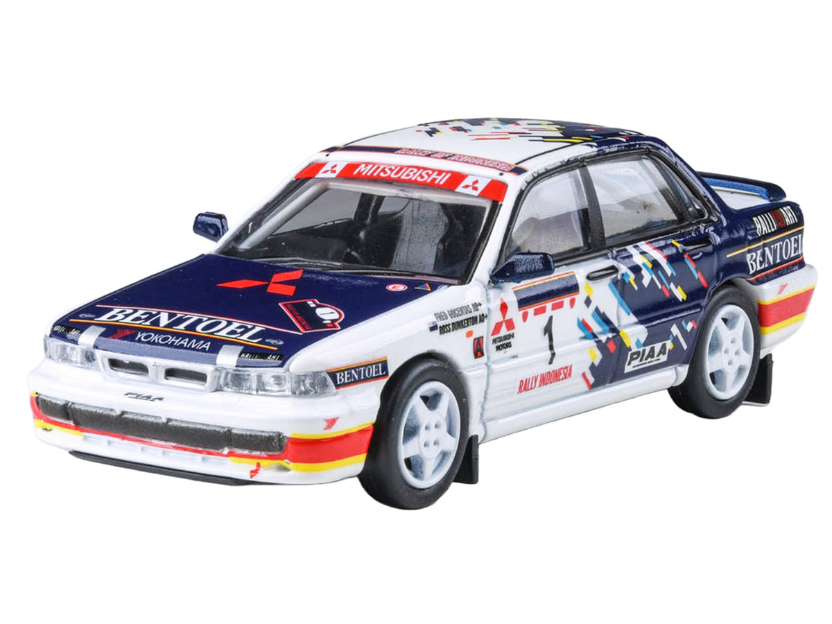 Mitsubishi Galant VR-4 RHD (Right Hand Drive) #1 Ross Dunkerton - Fred Gocentas "Rally Indonesia" (1993) 1/64 Diecast Model Car by Paragon Models
