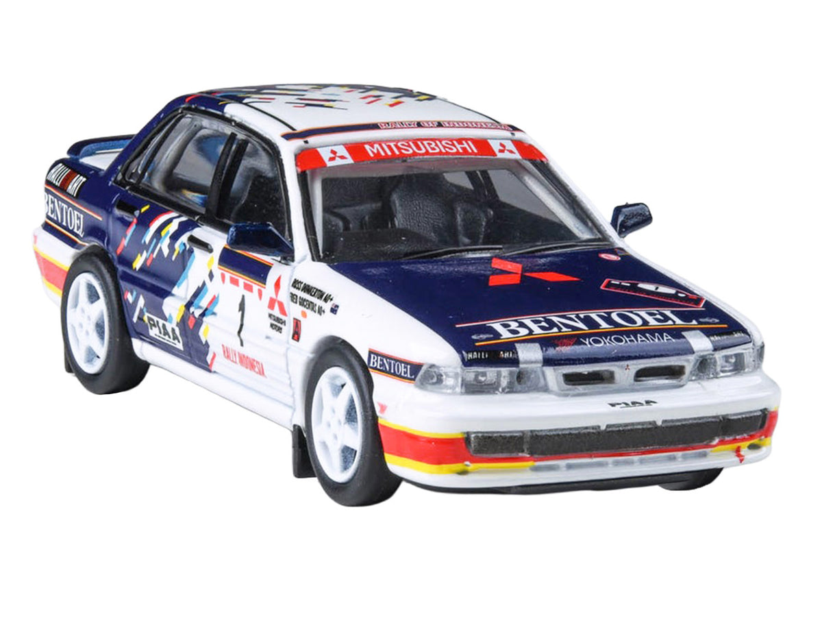 Mitsubishi Galant VR-4 RHD (Right Hand Drive) #1 Ross Dunkerton - Fred Gocentas "Rally Indonesia" (1993) 1/64 Diecast Model Car by Paragon Models