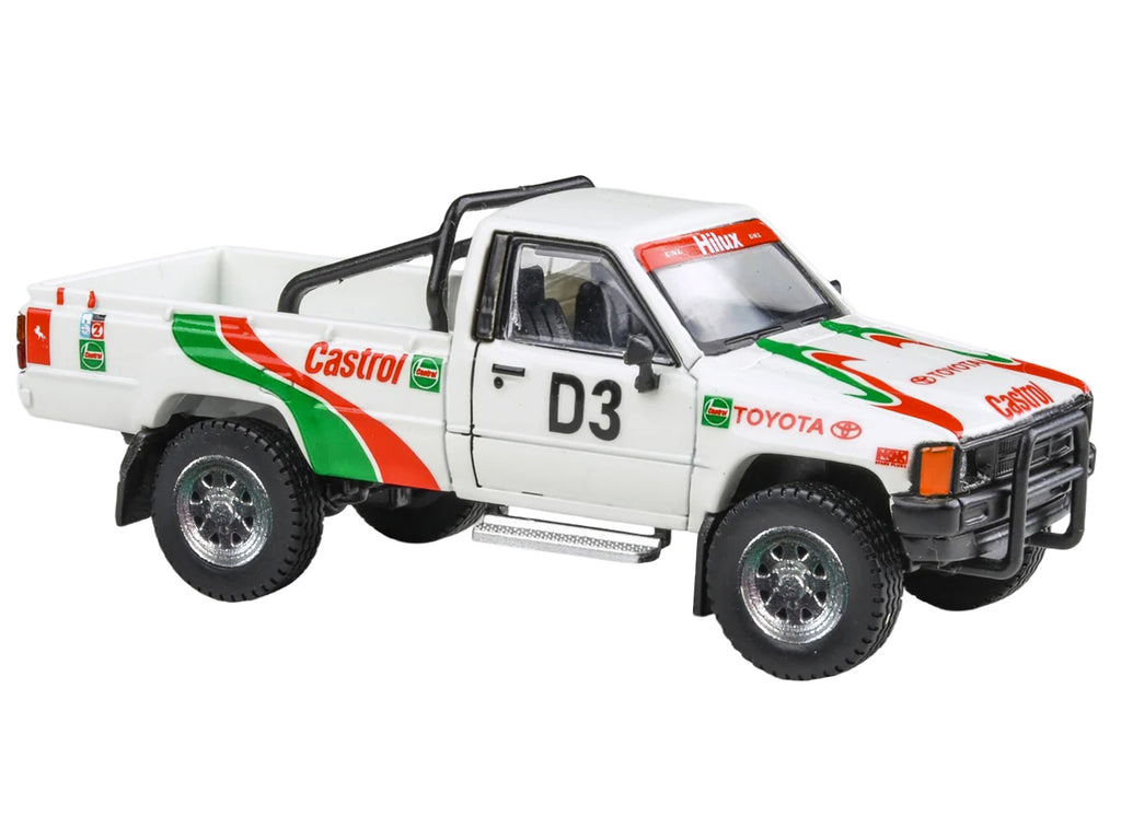 Toyota Hilux Pickup Truck #D3 "Castrol" White with Graphics "Rustenburg 400 Rally" (1995) 1/64 Diecast Model Car by Paragon Models - image 4