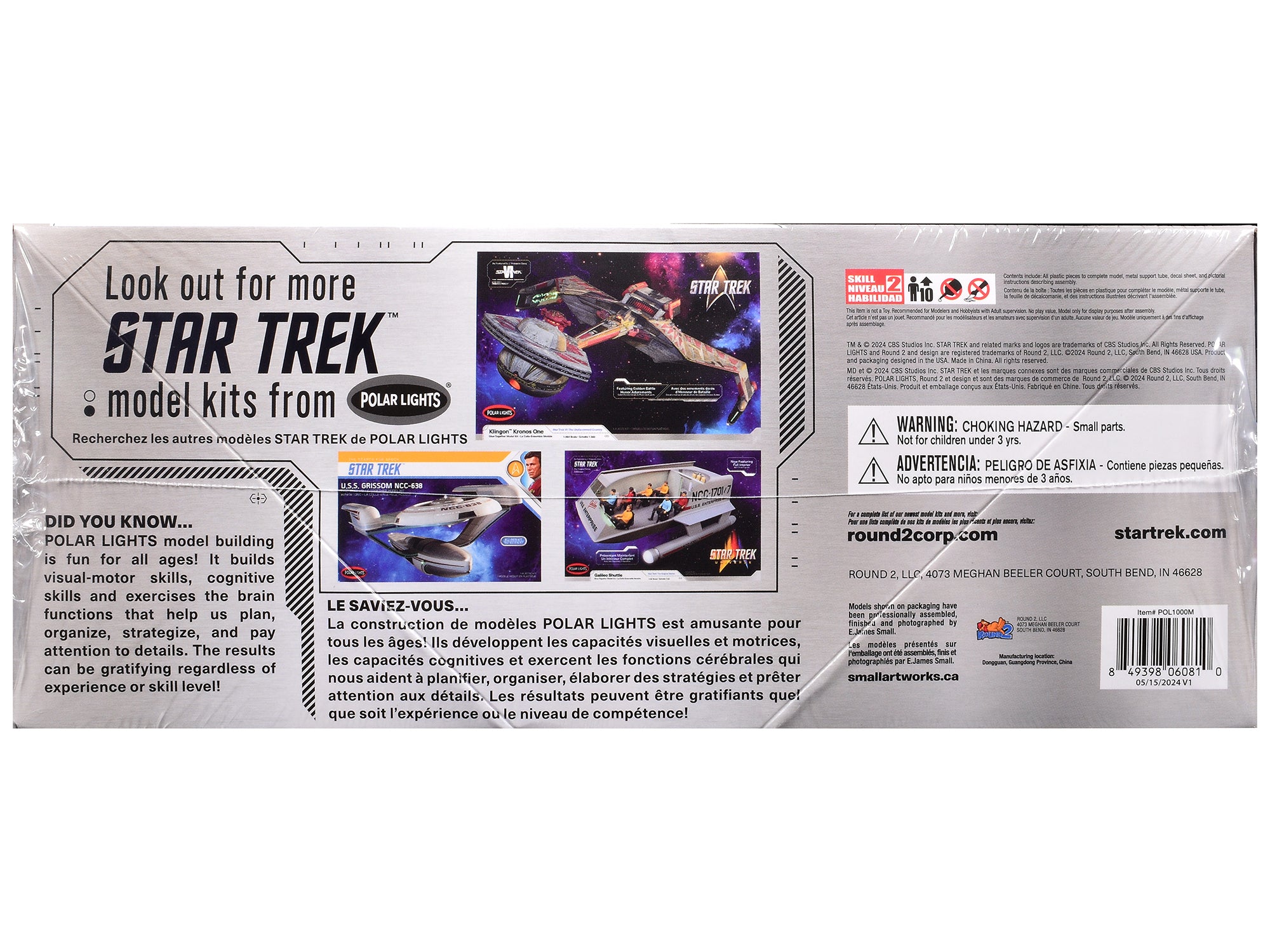 Skill 2 Model Kit U.S.S. Enterprise NCC-1701 Spaceship "Star Trek" (1966) TV Series 1/1000 Scale Model by Polar Lights - image 3