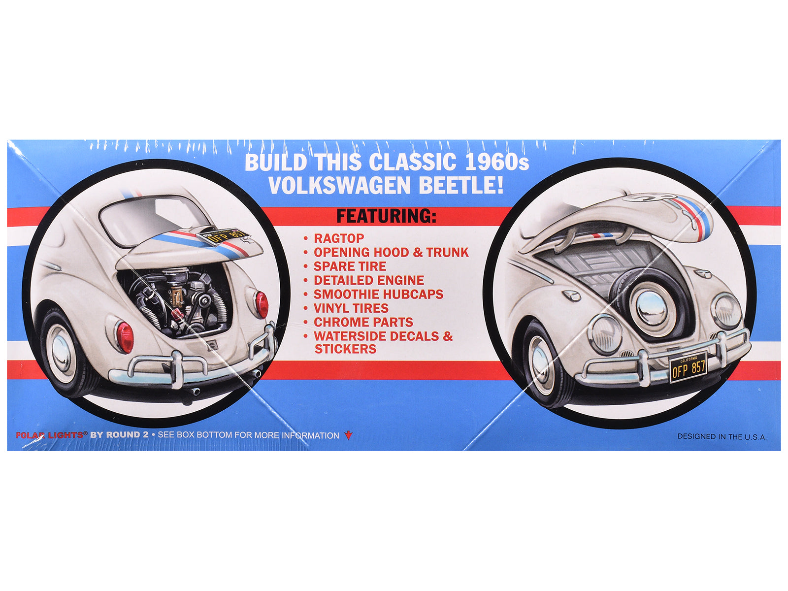Skill 2 Model Kit Volkswagen Beetle Herbie "The Love Bug" (1969) Movie 1/25 Scale Model by Polar Lights - image 2