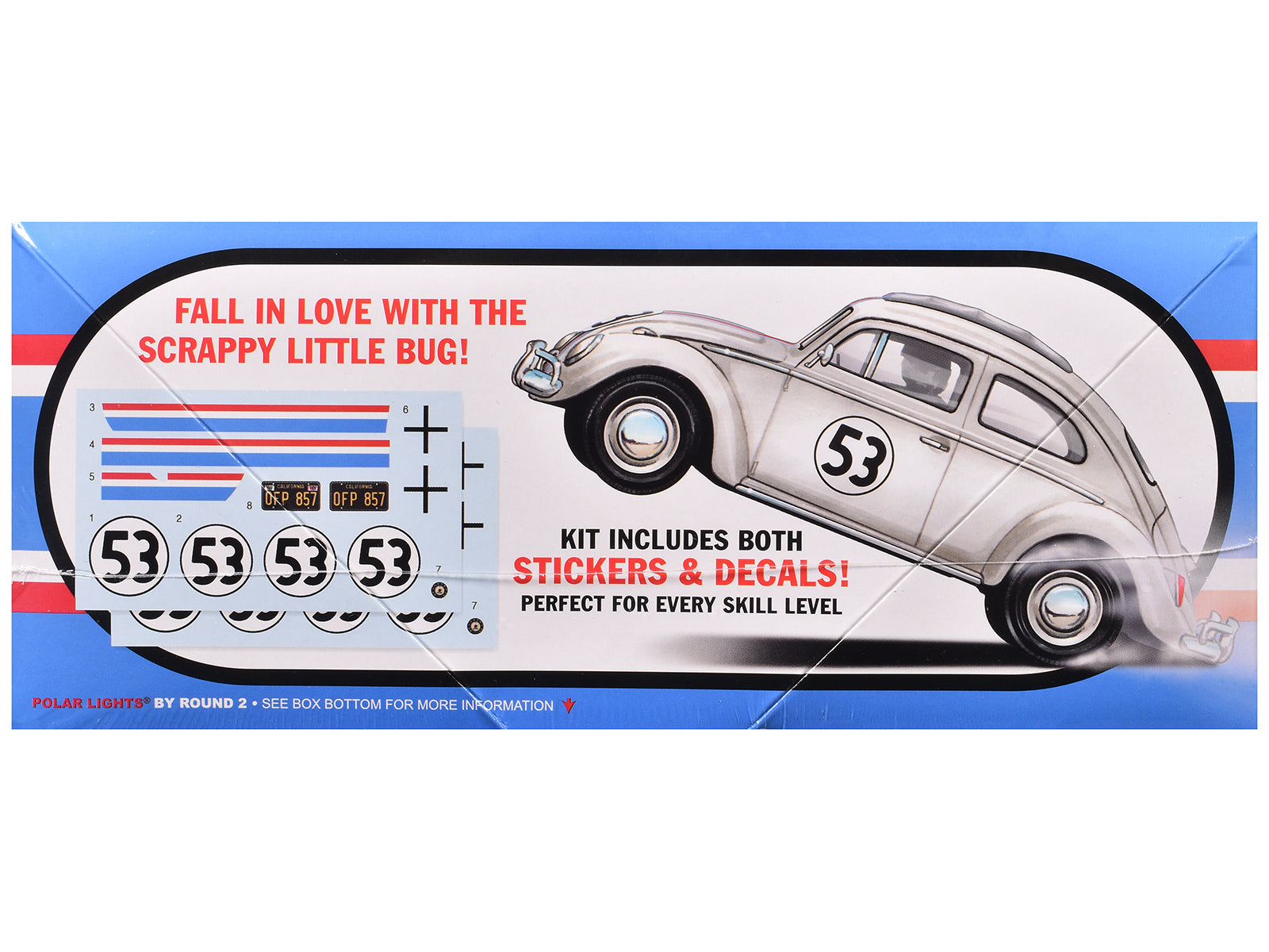 Skill 2 Model Kit Volkswagen Beetle Herbie "The Love Bug" (1969) Movie 1/25 Scale Model by Polar Lights - image 3