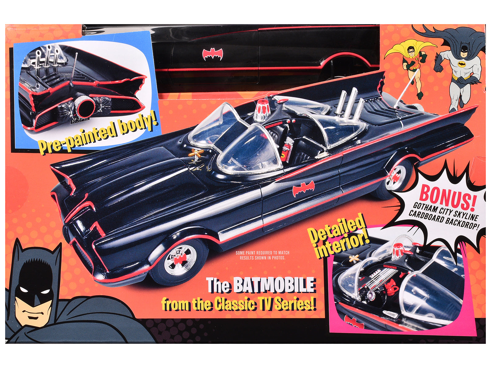 Skill 2 Model Kit Batmobile "Batman" (1966-1968) TV Series 1/25 Scale Model by Polar Lights - image 4