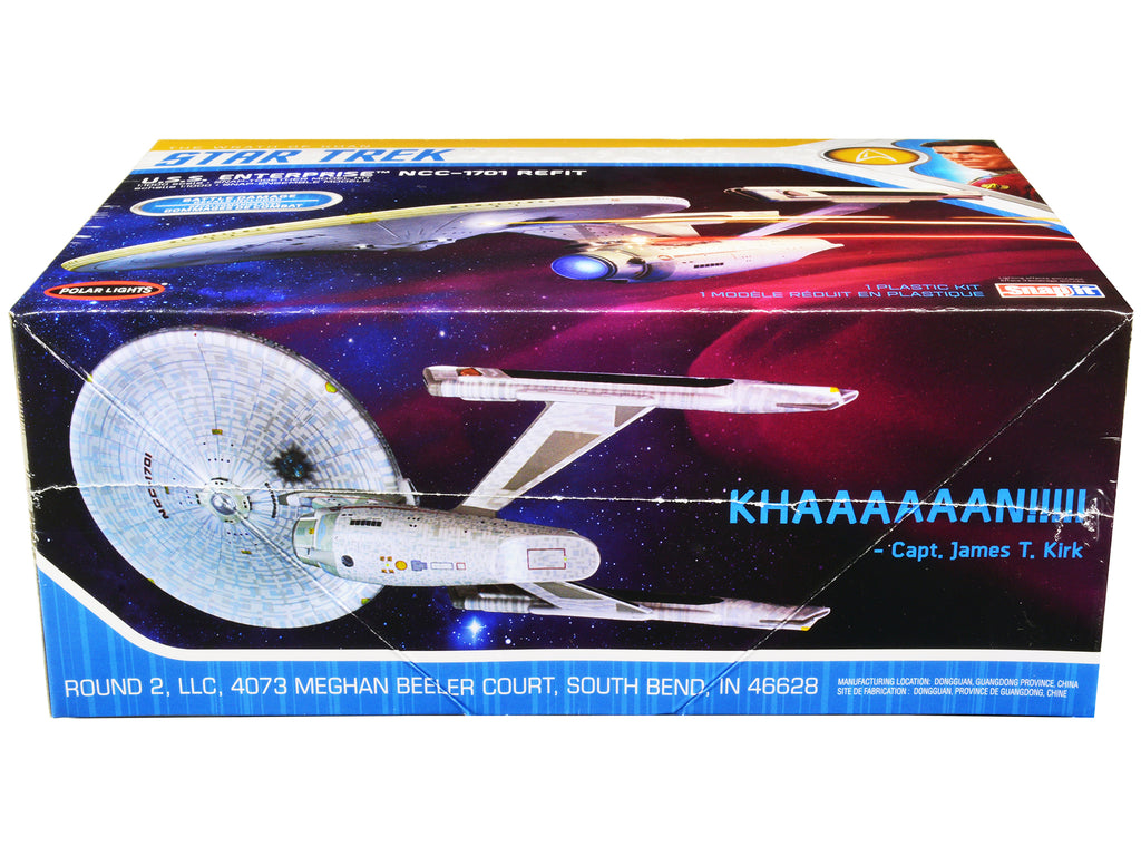 Skill 2 Snap Model Kit U.S.S. Enterprise NCC-1701 Refit Spaceship "Star Trek II: The Wrath of Khan" (1982) Movie 1/1000 Scale Model by Polar Lights - image 2