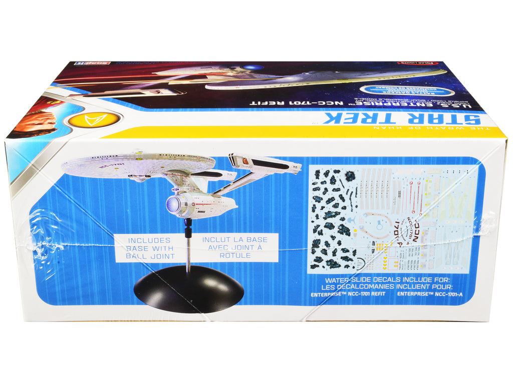 Skill 2 Snap Model Kit U.S.S. Enterprise NCC-1701 Refit Spaceship "Star Trek II: The Wrath of Khan" (1982) Movie 1/1000 Scale Model by Polar Lights - image 3