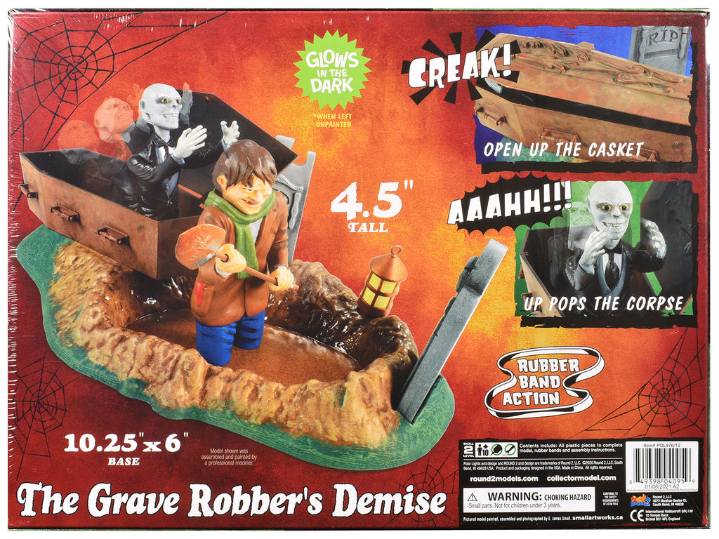 Skill 2 Model Kit Haunted Manor "The Grave Robber's Demise" Diorama Set 1/12 Scale Model by Polar Lights - image 3