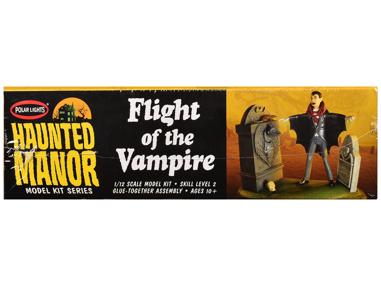 Skill 2 Model Kit Haunted Manor "Flight of the Vampire" Diorama Set 1/12 Scale Model by Polar Lights - image 2