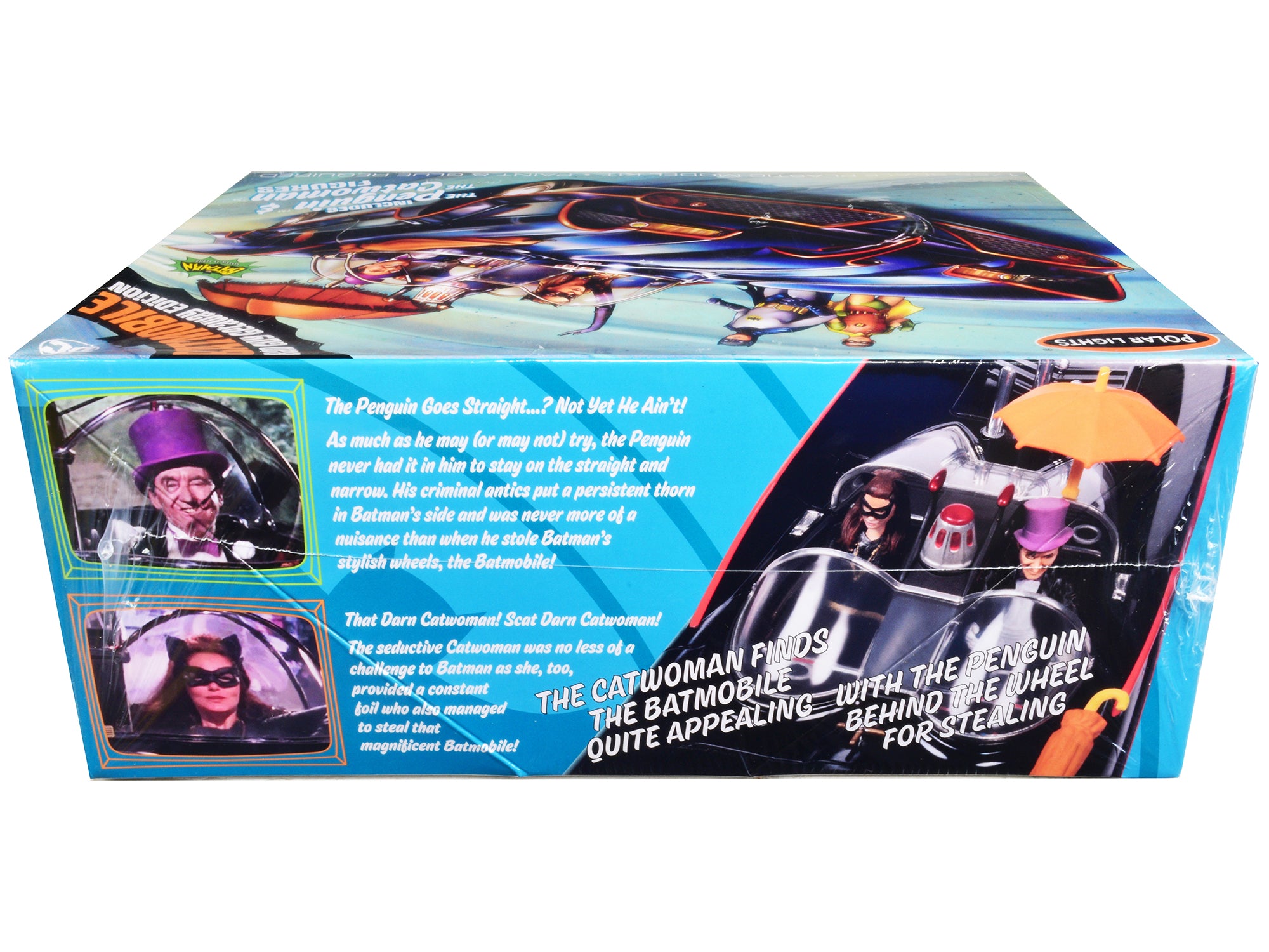 Skill 2 Model Kit 1966 Batmobile "Bad Guy Getaway Edition" with Penguin and Catwoman Figures "Batman" (1966-1968) TV Series 1/25 Scale Model by Polar Lights - image 2