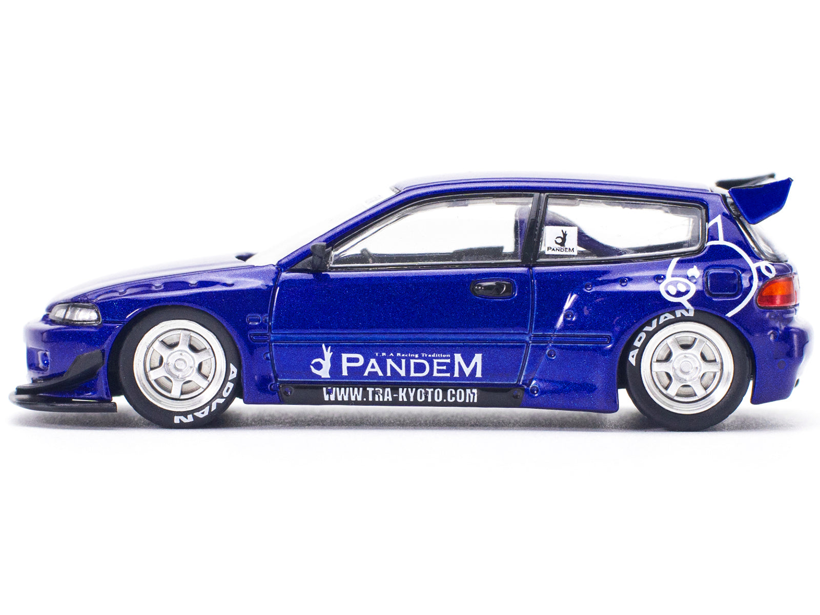 Pandem Civic EG6 RHD (Right Hand Drive) Blue Metallic "Enigma Exclusive Edition" 1/64 Diecast Model Car by Pop Race - image 2