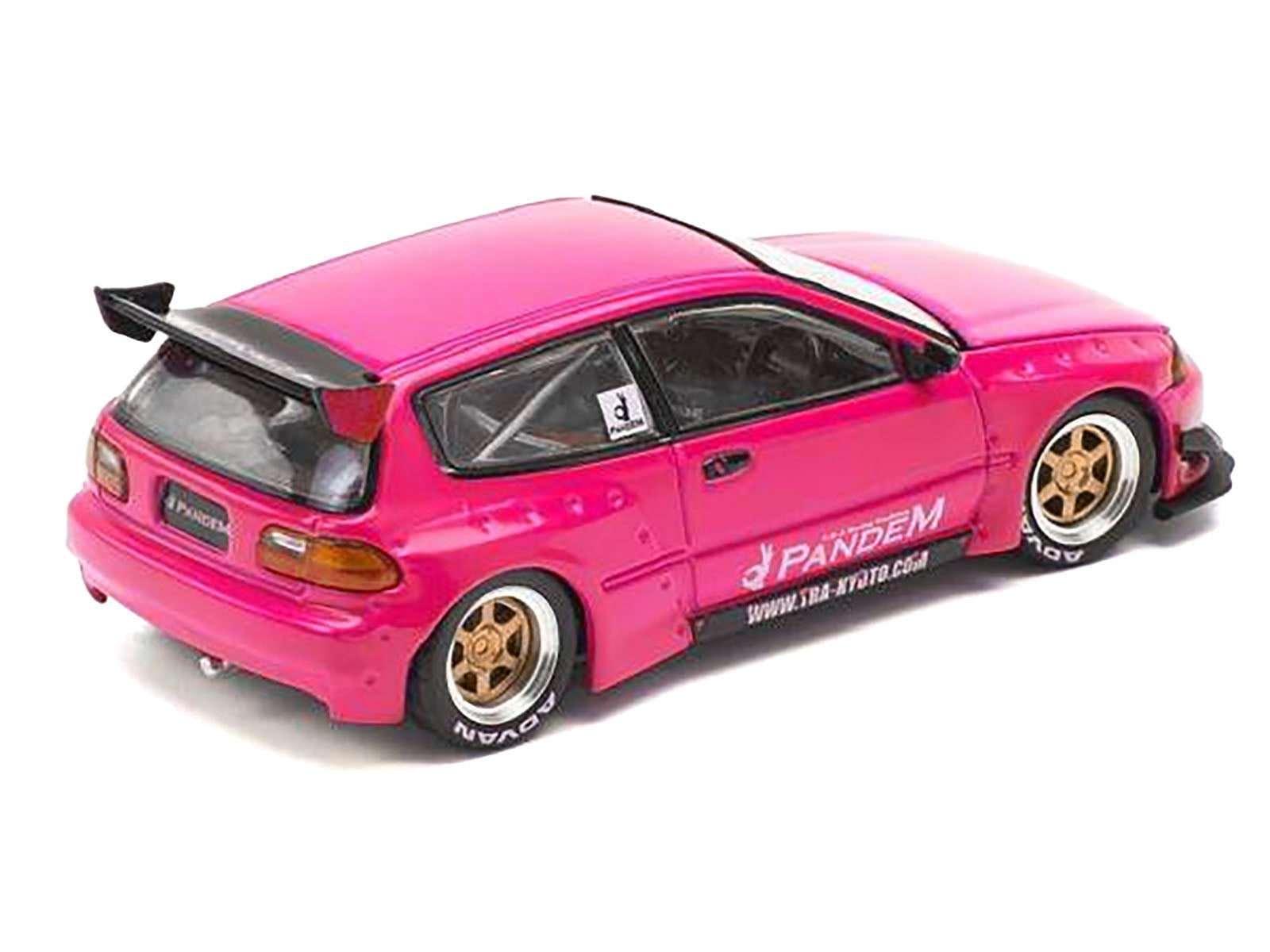 Pandem Civic EG6 RHD (Right Hand Drive) Pink "Enigma Exclusive Edition" 1/64 Diecast Model Car by Pop Race - image 3