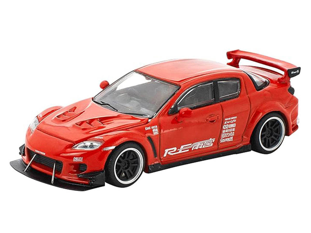 Mazda RX-8 RE-Amemiya RHD (Right Hand Drive) Red with Graphics "Enigma Exclusive Edition" 1/64 Die Cast Model Car by Pop Race - image 2