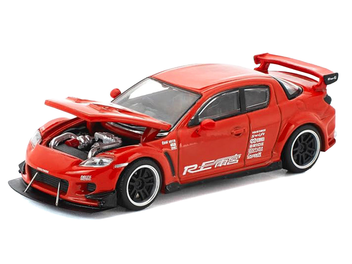 Mazda RX-8 RE-Amemiya RHD (Right Hand Drive) Red with Graphics "Enigma Exclusive Edition" 1/64 Die Cast Model Car by Pop Race - image 3