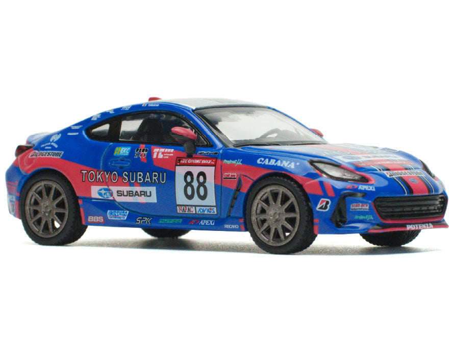 Subaru BRZ #88 Blue with Graphics "Tokyo Subaru Racing" 1/64 Diecast Model Car by Pop Race - image 2