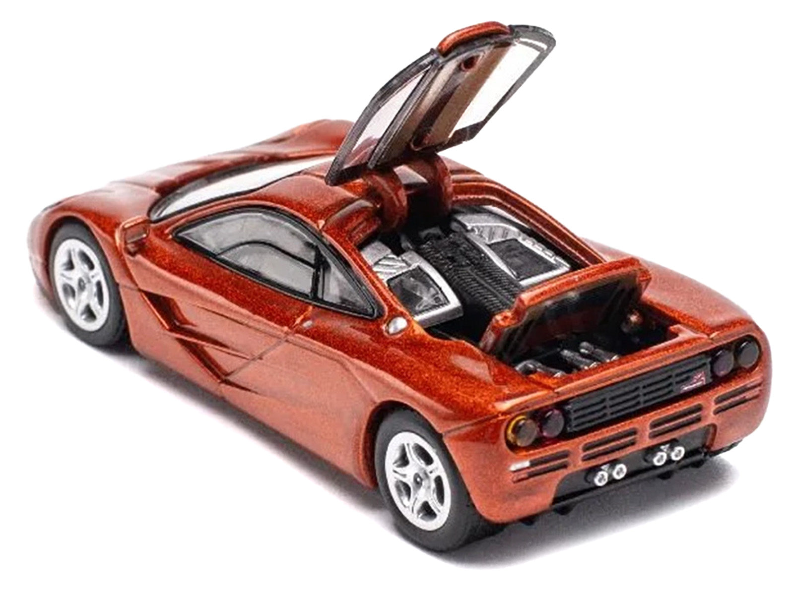 McLaren F1 Orange Metallic 1/64 Diecast Model Car by Pop Race - image 4