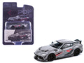 Toyota Supra "DarwinPro 66G NWB" Gray Metallic with Shark Mouth Graphics 1/64 Diecast Model Car by Pop Race