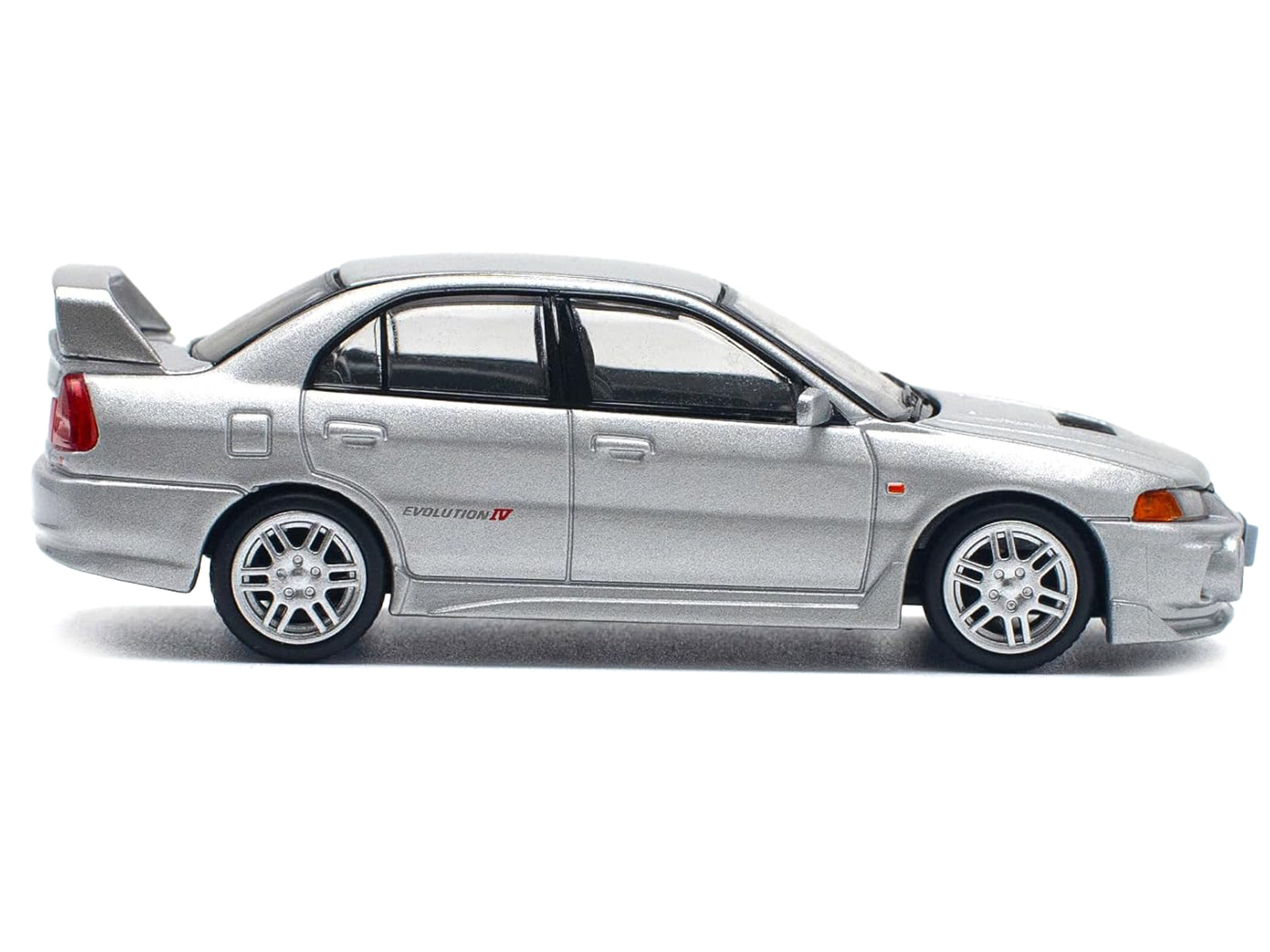 Mitsubishi Lancer Evolution IV RHD (Right Hand Drive) Steel Silver Metallic 1/64 Diecast Model Car by Pop Race - image 4