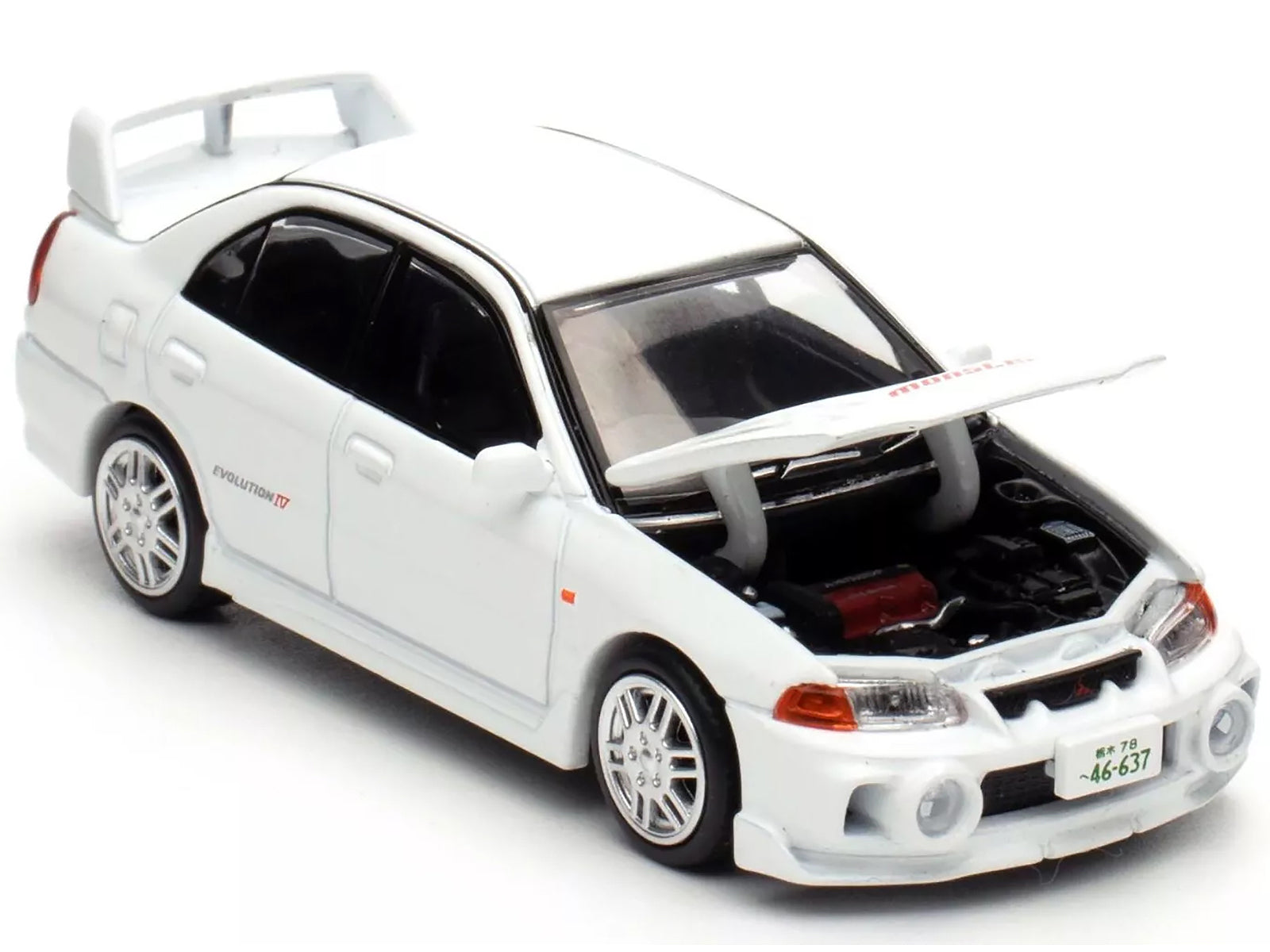 Mitsubishi Lancer Evolution IV RHD (Right Hand Drive) White "Indonesia Diecast Expo 2024 Exclusive" 1/64 Diecast Model Car by Pop Race - image 2