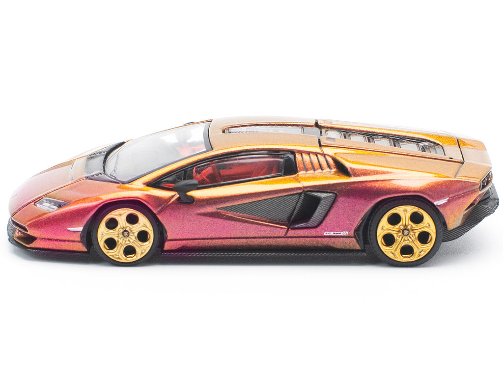 Lamborghini Countach LPI 800-4 Blu Hal Metallic 1/64 Diecast Model Car by Pop Race - image 3