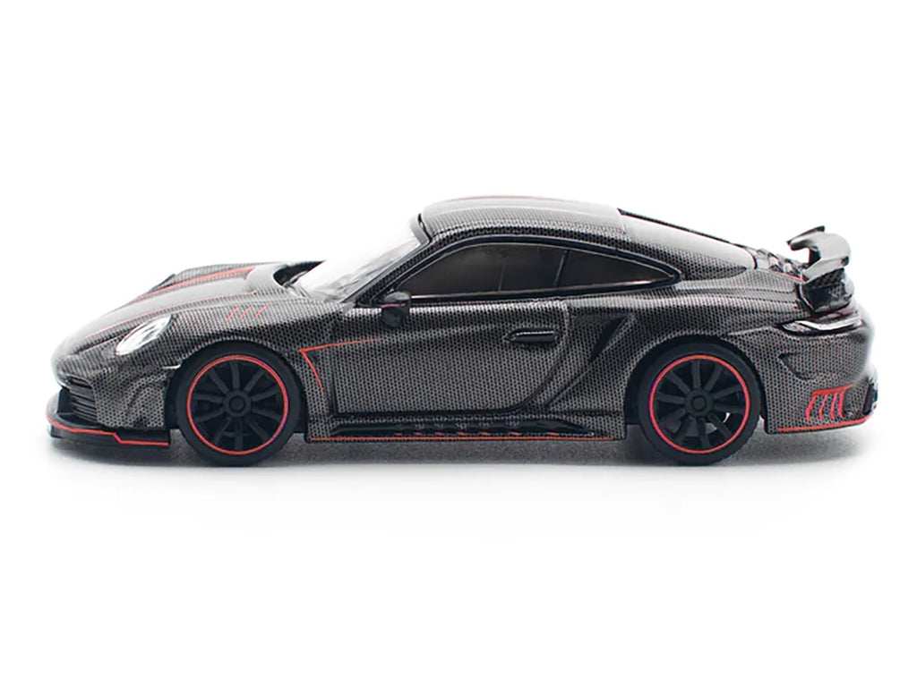 992 Stinger GTR Carbon Edition with Red Accents 1/64 Diecast Model Car by Pop Race - image 2