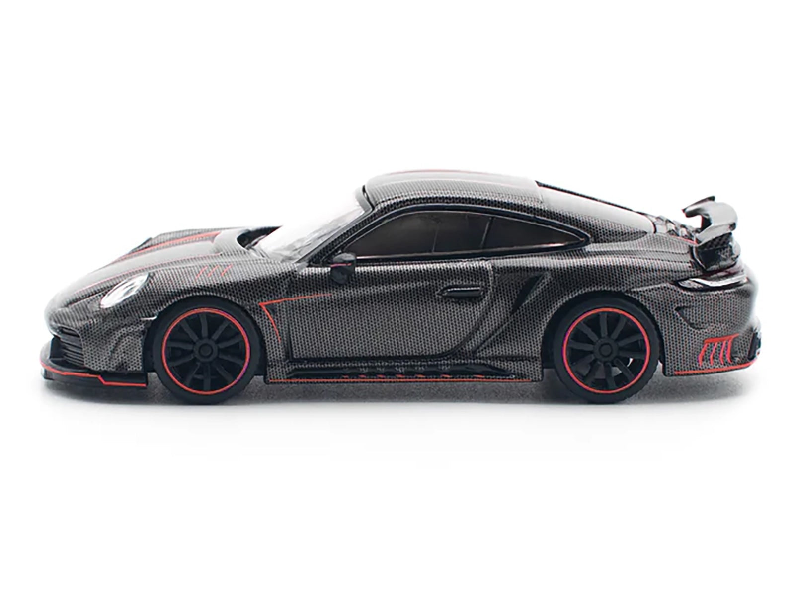 992 Stinger GTR Carbon Edition with Red Accents 1/64 Diecast Model Car by Pop Race - image 2