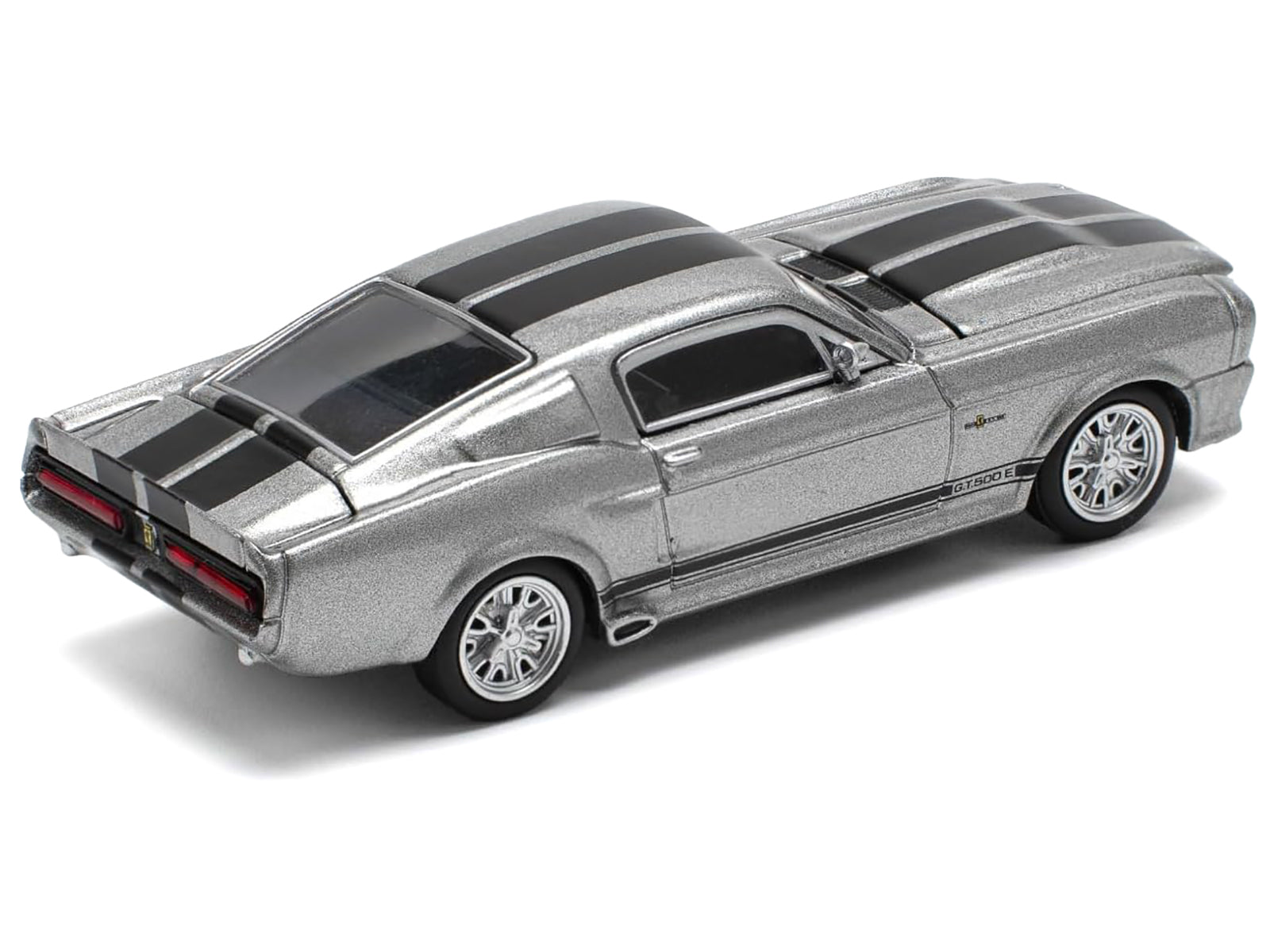 Shelby Mustang GT500 Gray Metallic with Black Stripes 1/64 Diecast Model Car by Pop Race - image 5