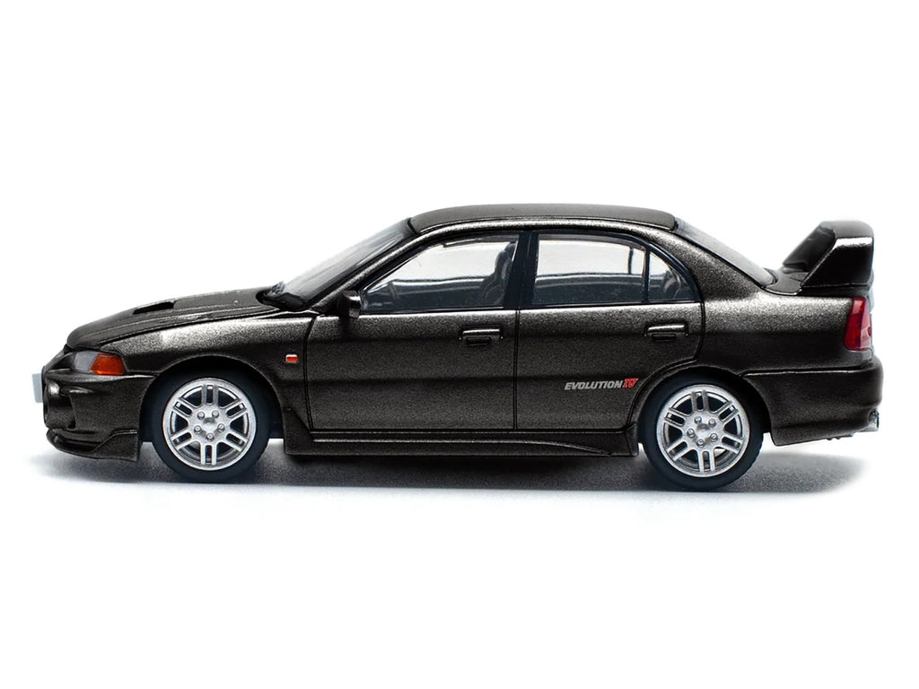 Mitsubishi Lancer Evolution IV RHD (Right Hand Drive) Pyrenees Black Pearl 1/64 Diecast Model Car by Pop Race - image 3
