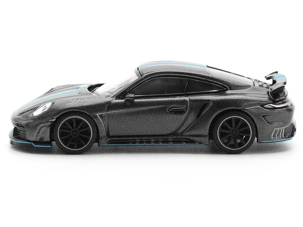 992 Stinger GTR Carbon Edition with Blue Stripe 1/64 Diecast Model Car by Pop Race - image 2