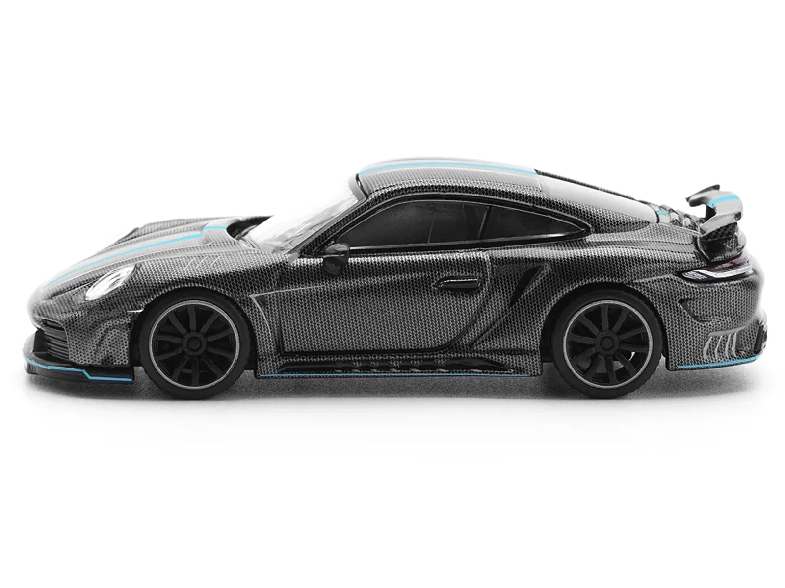 992 Stinger GTR Carbon Edition with Blue Stripe 1/64 Diecast Model Car by Pop Race - image 2